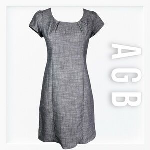 AGB Grey Lightweight Puff Sleeve Sheath Dress sz 6